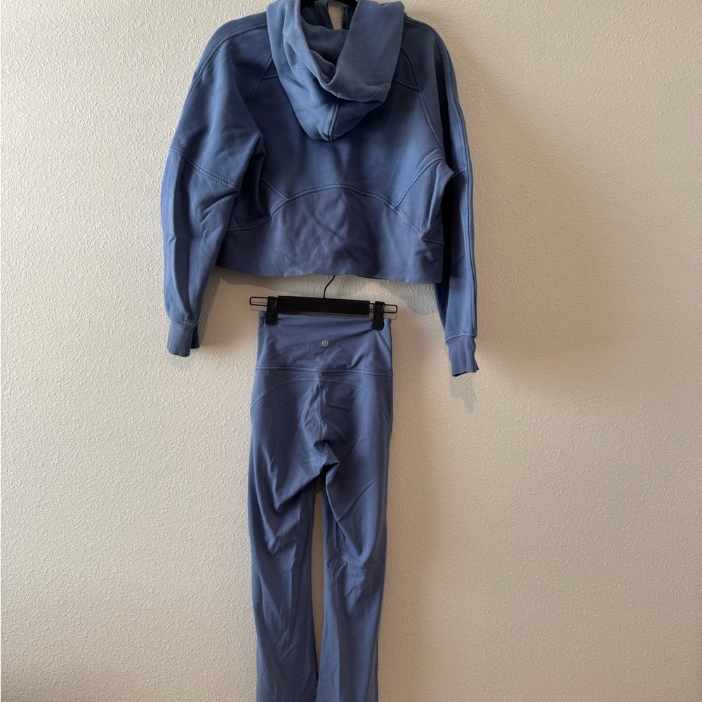 Lululemon Women's Scuba Quarter Zip Hoodie and Leggings Set Water Drop - Picture 4 of 8